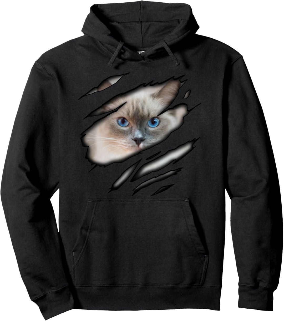 Ragdoll Cat in me Design, Cadesign, reinrassige Katze Pullover Hoodie