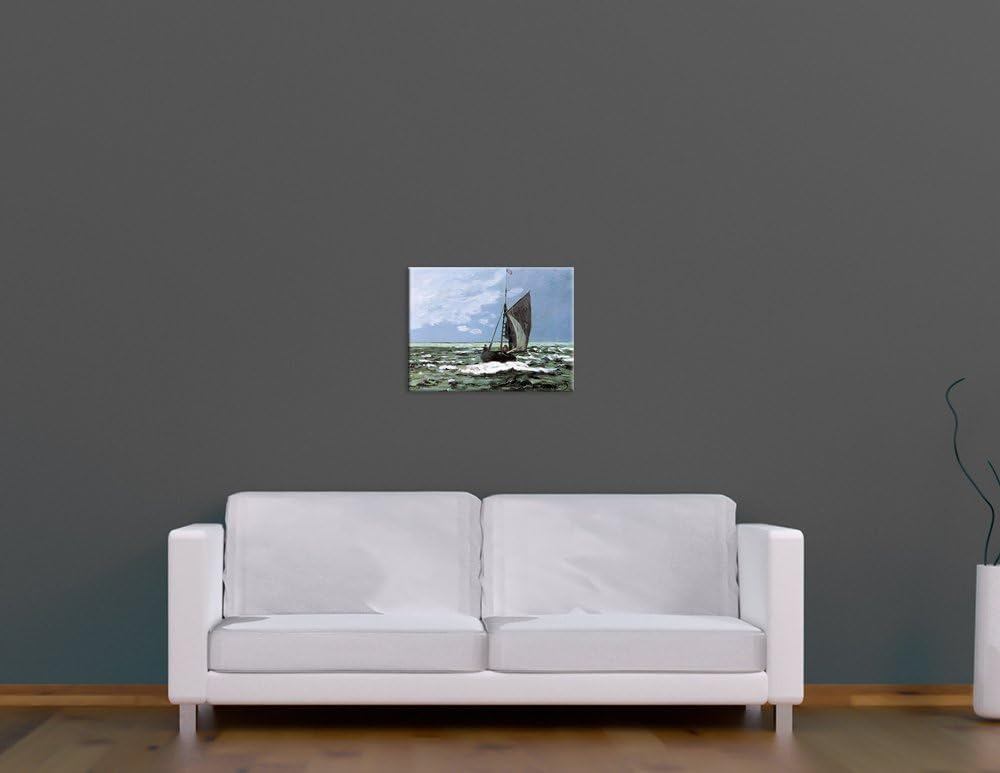 Bilderdepot24 Bild auf Leinwand | Claude Monet Stürmische See in 60x50 cm als Wandbild | Wand-deko D