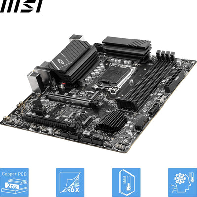 MSI PRO B760M-A WiFi Motherboard, Micro-ATX - Für Intel Core Prozessoren der 12. und 13. Generation,