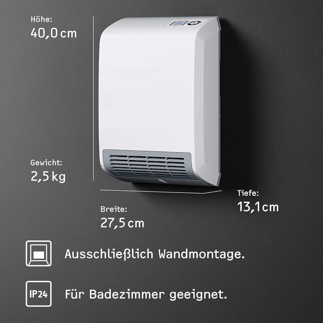STIEBEL ELTRON Schnellheizer CK 20 trend LCD, 2 kW für ca. 25 m², LC-Display, Wochentimer, Keramik H