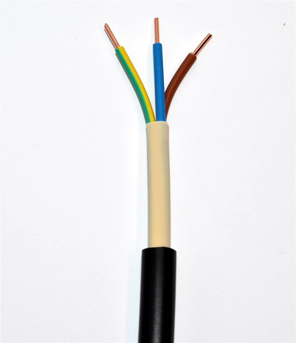 100m Erdkabel NYY-J 3x1,5 mm² schwarz 3x1,5 qmm Starkstromkabel Energiekabel Kabel