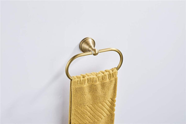 Flybath Ovaler Handtuchring Antiquität Messing Kleiderbügel Handtuchhalter für Badezimmer Küchenacce