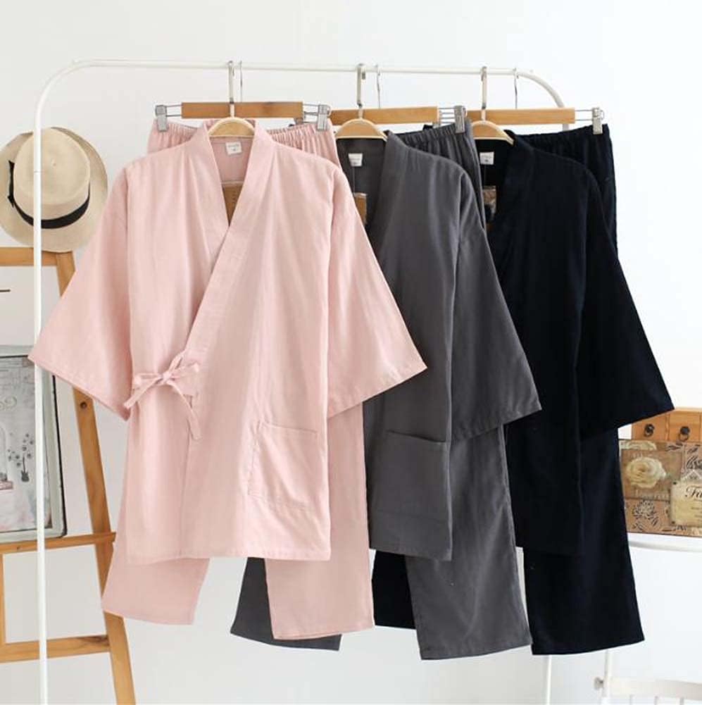 Fendawn Strive Klassisch Stilvoller japanischer Stil Herren Baumwollbademantel Pyjamas Kimono Freize