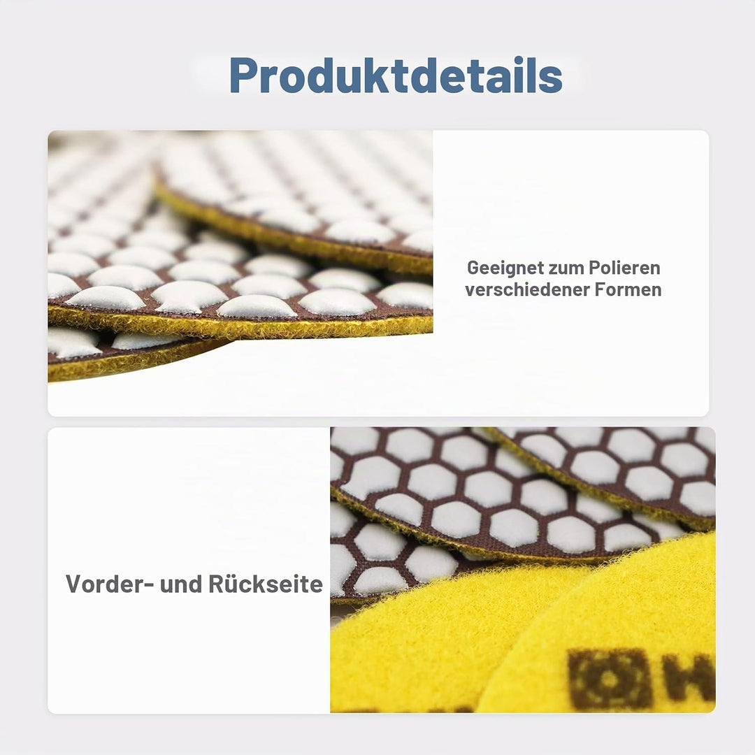 HIGHDRIL Trocken Diamant Polierscheibe - 8 Stk. 