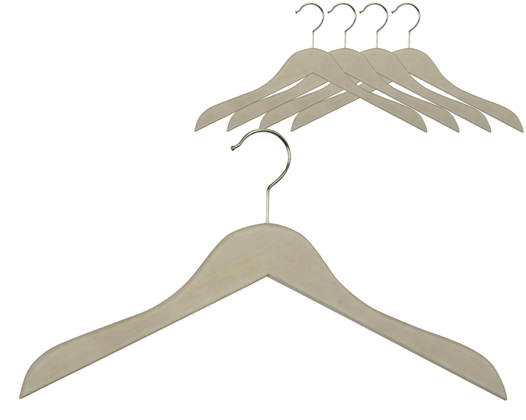 MAWA Holzbügel, 10 Stück, Garderobenbügel Classic, Hemden, Blusen, Jacketts, Umweltfreundlich, FSC®