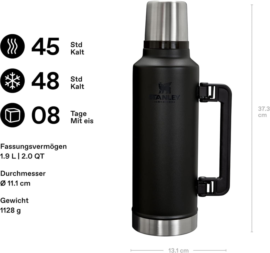Stanley 1913 Classic Legendary Thermosflasche 1.9L - Thermos Hält 45 Stunden Heiss Oder Kalt - Edels