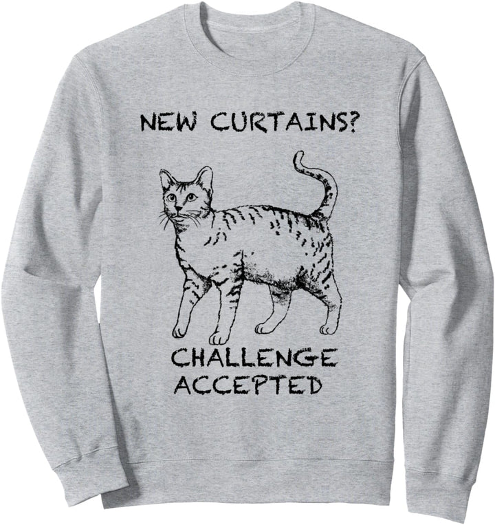 Mau Lustige Katze Zitat Hand gezeichnete Kunst Sweatshirt