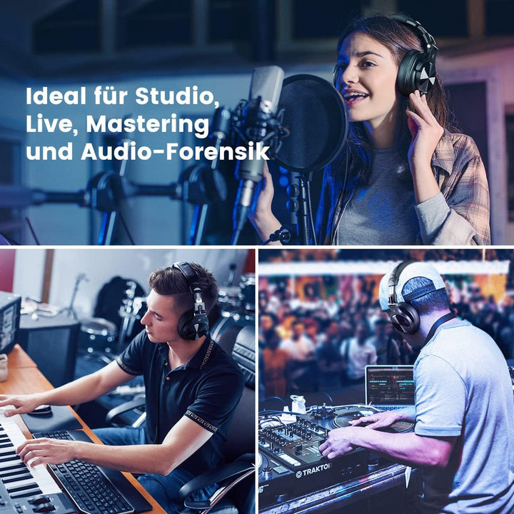 OneOdio Kopfhörer Over Ear, DJ Kopfhörer mit Kabel, Professionell Geschlossener Studio HiFi Kopfhöre