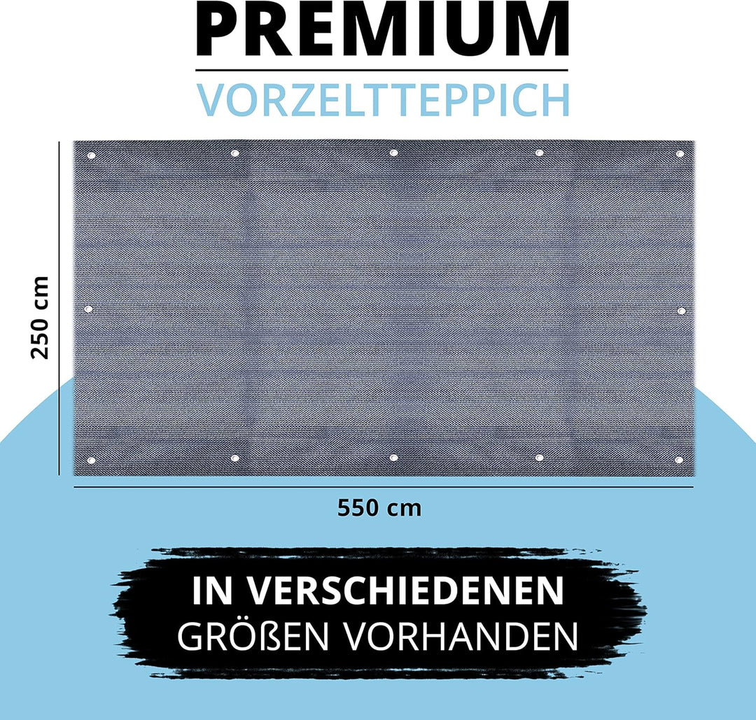 Vorzeltteppich – Markisenteppich – Outdoor-Teppich – wasserfest + wasserdurchlässig – Zeltunterlage