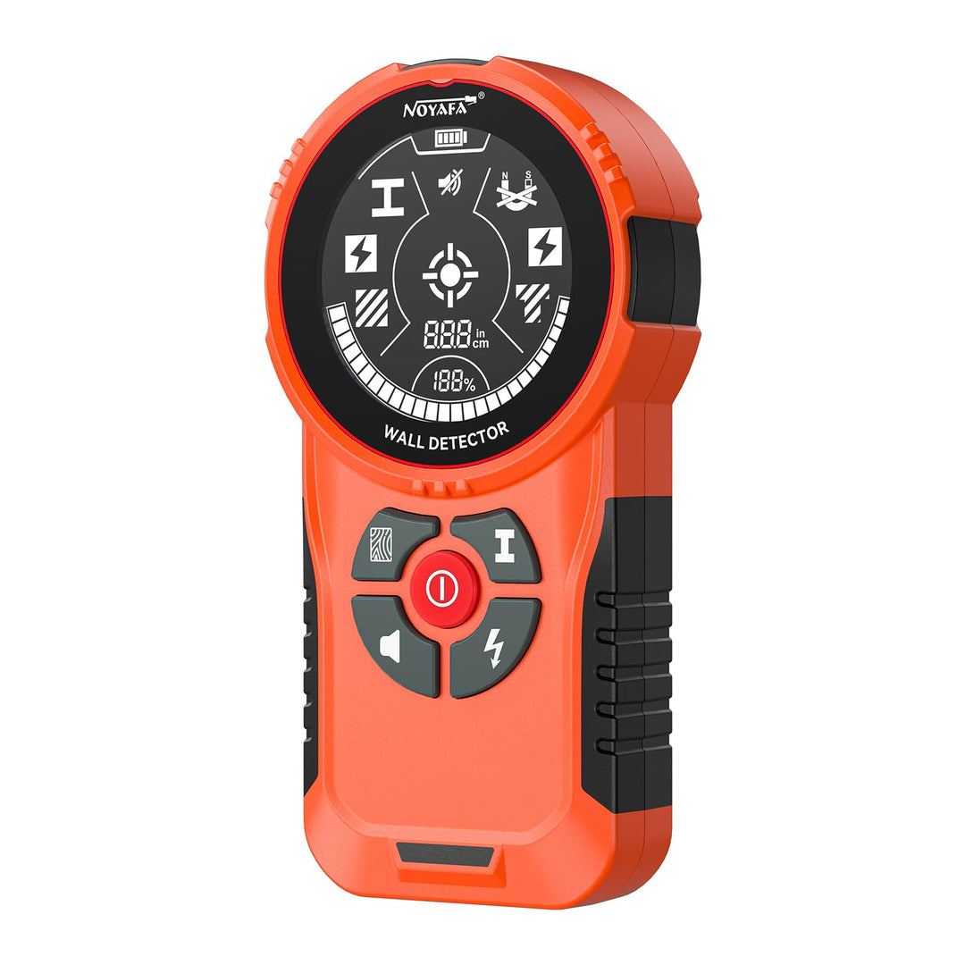 NOYAFA Leitungssuchgerät Ortungsgerät Leitungsfinder, Wiederaufladbar, HD-LCD-Display, für Metall, H