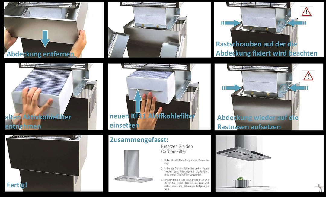 Aktivkohlefilter für Siemens/Bosch/Neff/Gaggenau Cleanair Filter - DSZ5201 / LZ56200 / Z5170X1 / 006