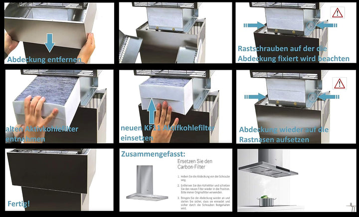 Aktivkohlefilter für Siemens/Bosch/Neff/Gaggenau Cleanair Filter - DSZ5201 / LZ56200 / Z5170X1 / 006