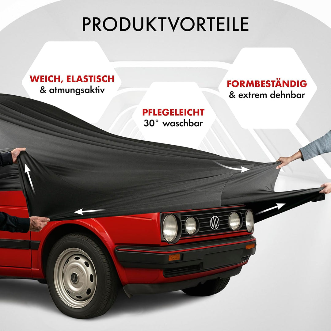 Walser Abdeckung Auto Indoor Stretch Basic, Autoabdeckung Winter, staubdichte Autogarage Abdeckung,