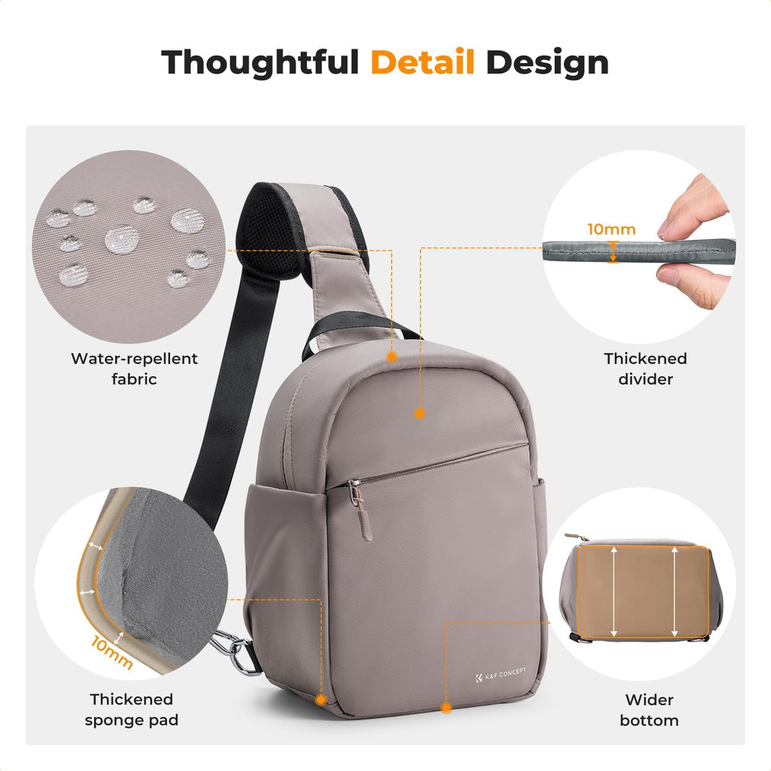 K&amp;F CONCEPT Kameratasche, Kamera Sling Tasche Schultertasche Fotorucksack Klein, Wasserdichter Kamer