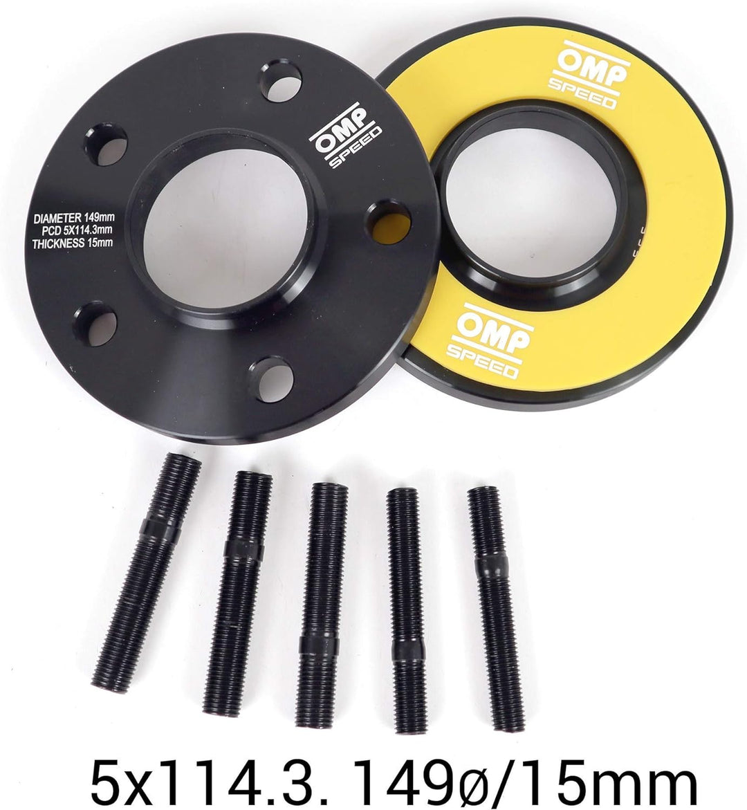 OMP SPEED SET ABSTANDHALTER OMP 15MM 5X114.3 67.1 M14X1.5+12X1.5 5x114.3 67.1 15mm, 5x114.3 67.1 15m