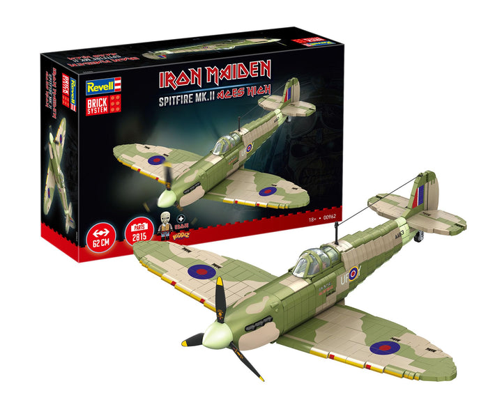 Revell Brick System Iron Maiden Spitfire MK.II Aces High | Klemmbaustein Set 1:18 mit 2802 Teilen |
