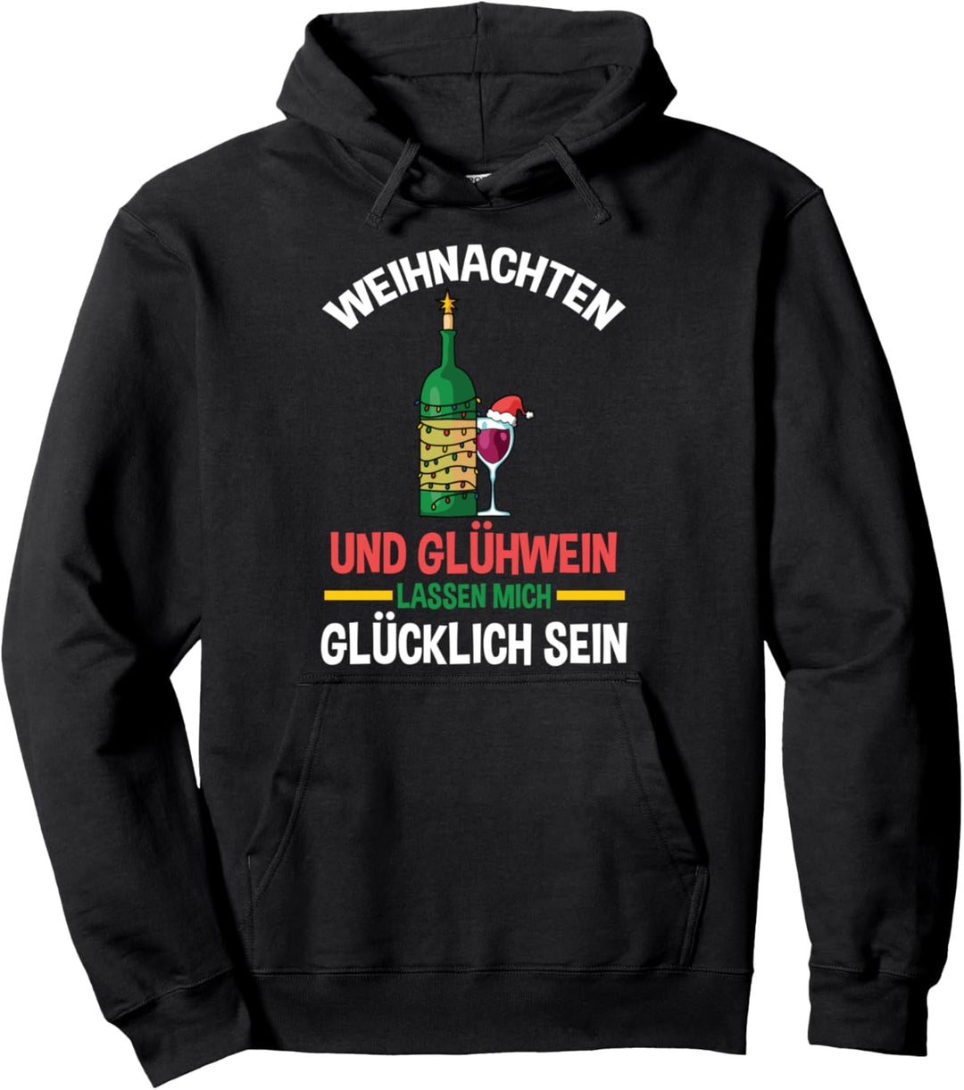 Wein Glühwein Weintrinker Weihnachtsmarkt Weihnachts Pullover Hoodie