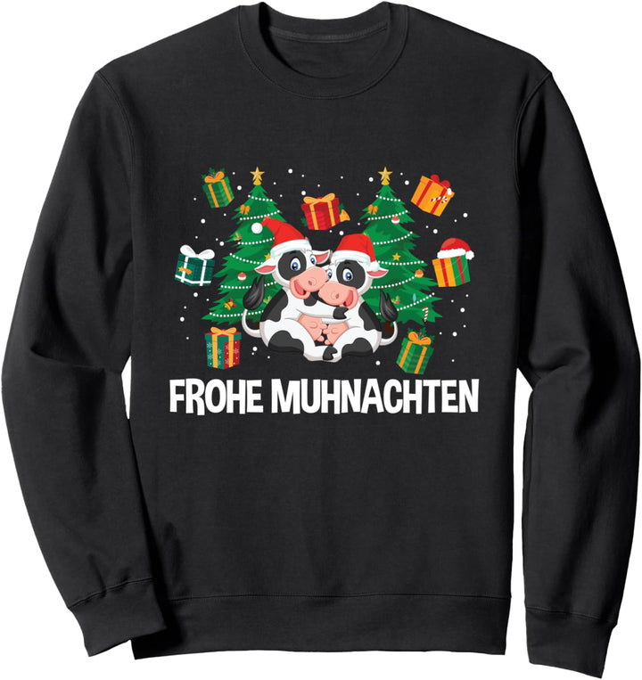 Frohe Muhnachten Kuh Weihnachten Landwirt Kühe Bauernhof Sweatshirt