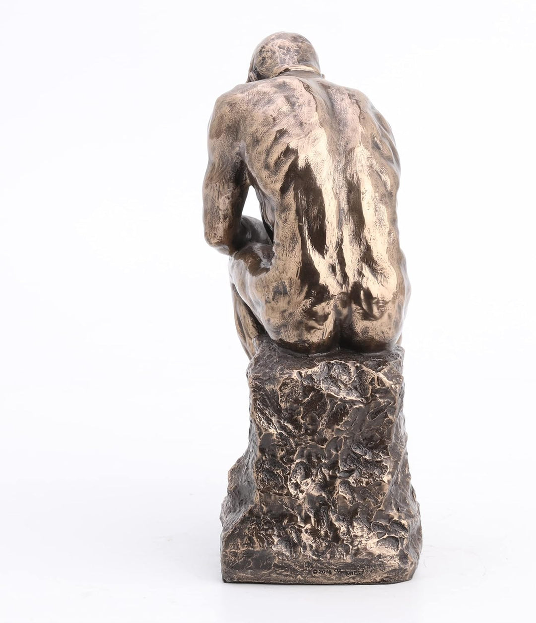 Veronese Design Rodin The Thinker Statue aus Kunstharz, Bronze-Finish, 20,3 cm