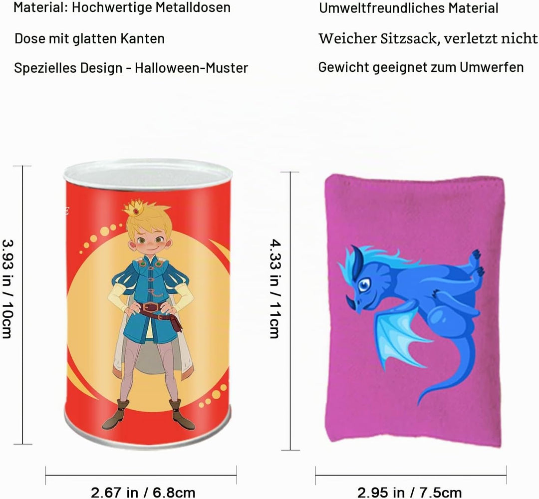 Ulifeme Kinder Dosenwerfen, Dosen Werfen Spiel für Kindergeburtsta & Parties, Dosenwurfspiel mit 10p