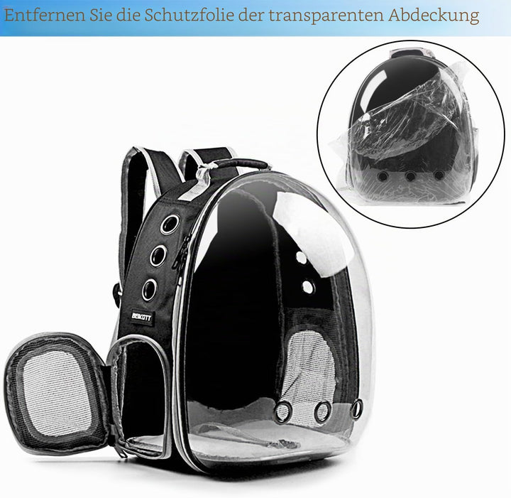 BEIKOTT Katzenrucksack Tragetasche, Hunderucksack, Haustier-Bubble-Rucksack für kleine Katzen, Welpe