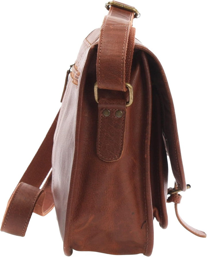 LECONI Umhängetasche Schultertasche für Damen Freizeittasche aus Büffelleder Damentasche Ledertasche