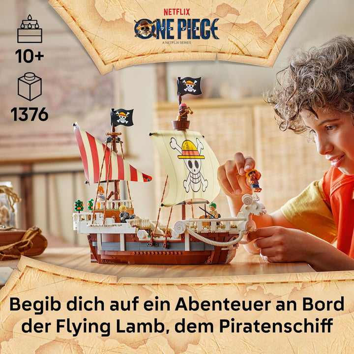 LEGO ONE Piece - Das Piratenschiff Flying Lamb (Going Merry) - Spielset mit 5 Minifiguren - inkl. Ru