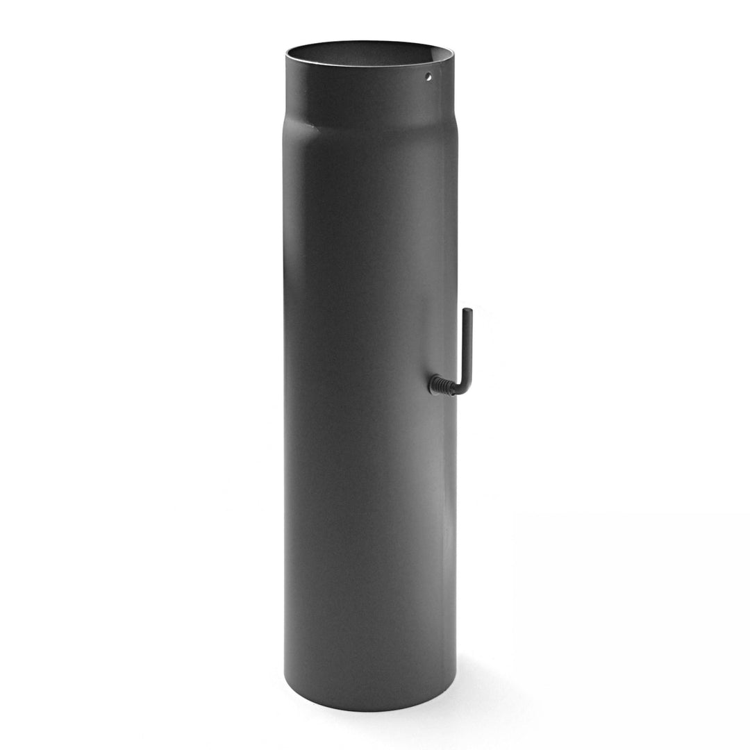 raik Rauchrohr Ofenrohr 120 mm mit Zugregulierung Stahl 2 mm Senotherm gussgrau Länge 500 mm für Kam