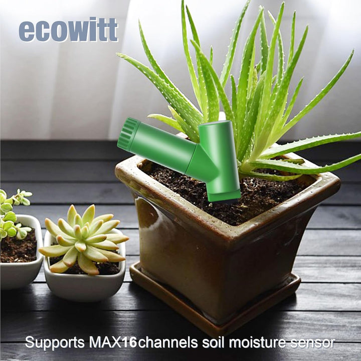ECOWITT Kabelloser Bodenfeuchtesensor WH51 – Pflanzenwassermonitor, Bodenhygrometer-Tester mit E-Mai