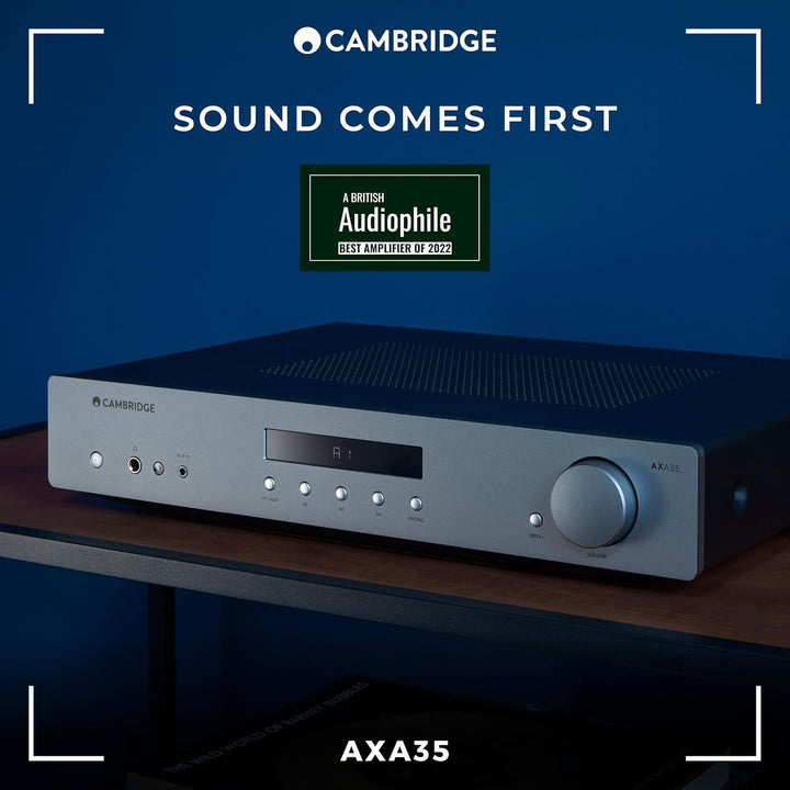 Cambridge Audio AXA35 Audio-Verstärker, 35 W, 0,01%, 82 dB, 47000 Ω, 5–50000 Hz, Klemmanschlüsse