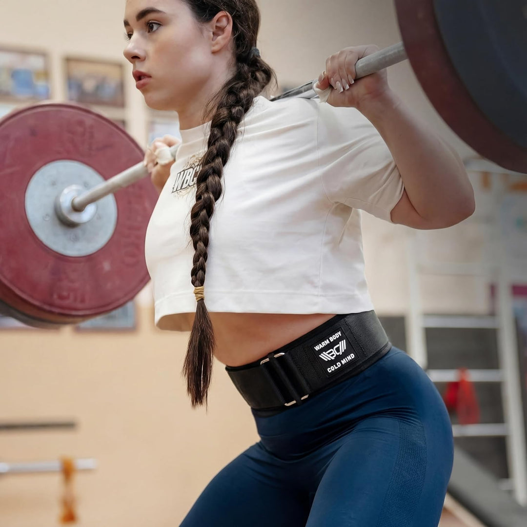 WARM BODY COLD MIND Premium Gewichthebergürtel aus Hochwertiger Nylon für Krafttraining - Gym Gürtel