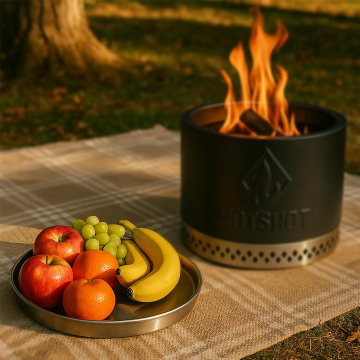 Edler Feuerschalendeckel aus 100% Edelstahl 304 – perfekt passend zum rauchfreien Feuer Tonne ⌀63,5c