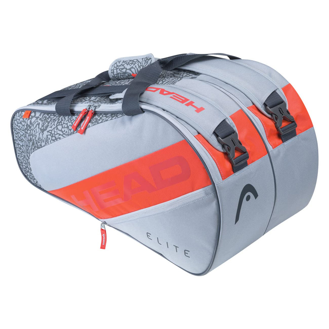 HEAD Elite Padel Supercombi Tennistasche Einheitsgrösse Grau/Orange, Einheitsgrösse Grau/Orange