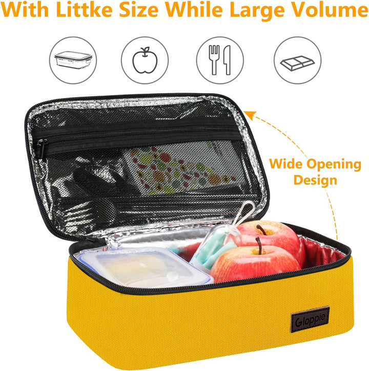 Gloppie Lunch-Tasche Klein Kühltasche Isoliertasche Tragbar für Frauen Männer und Kinder, Schule und