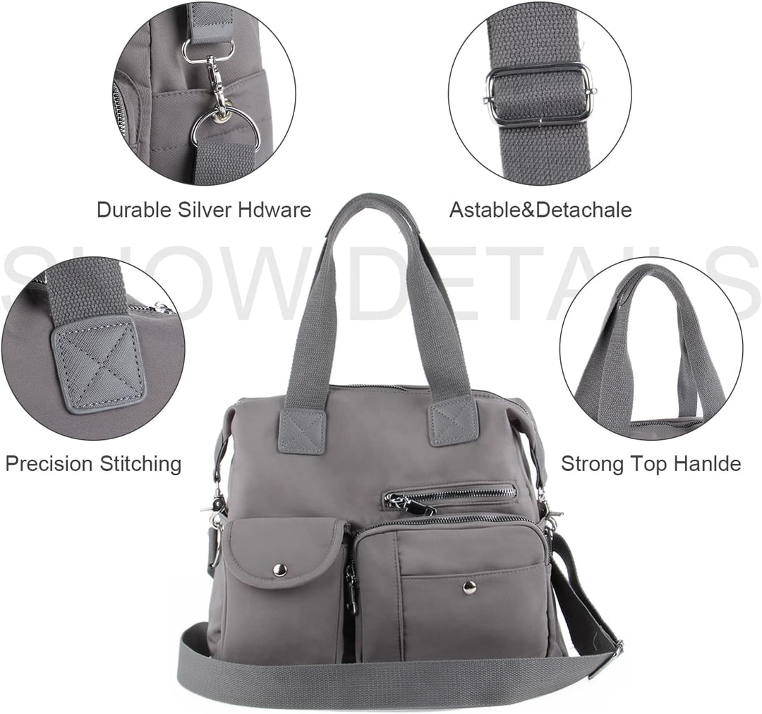 EVEOUT Damen Handtasche Multi Tasche Grosse Umhängetasche Hobo Taschen für Reise Arbeit Schule Campi