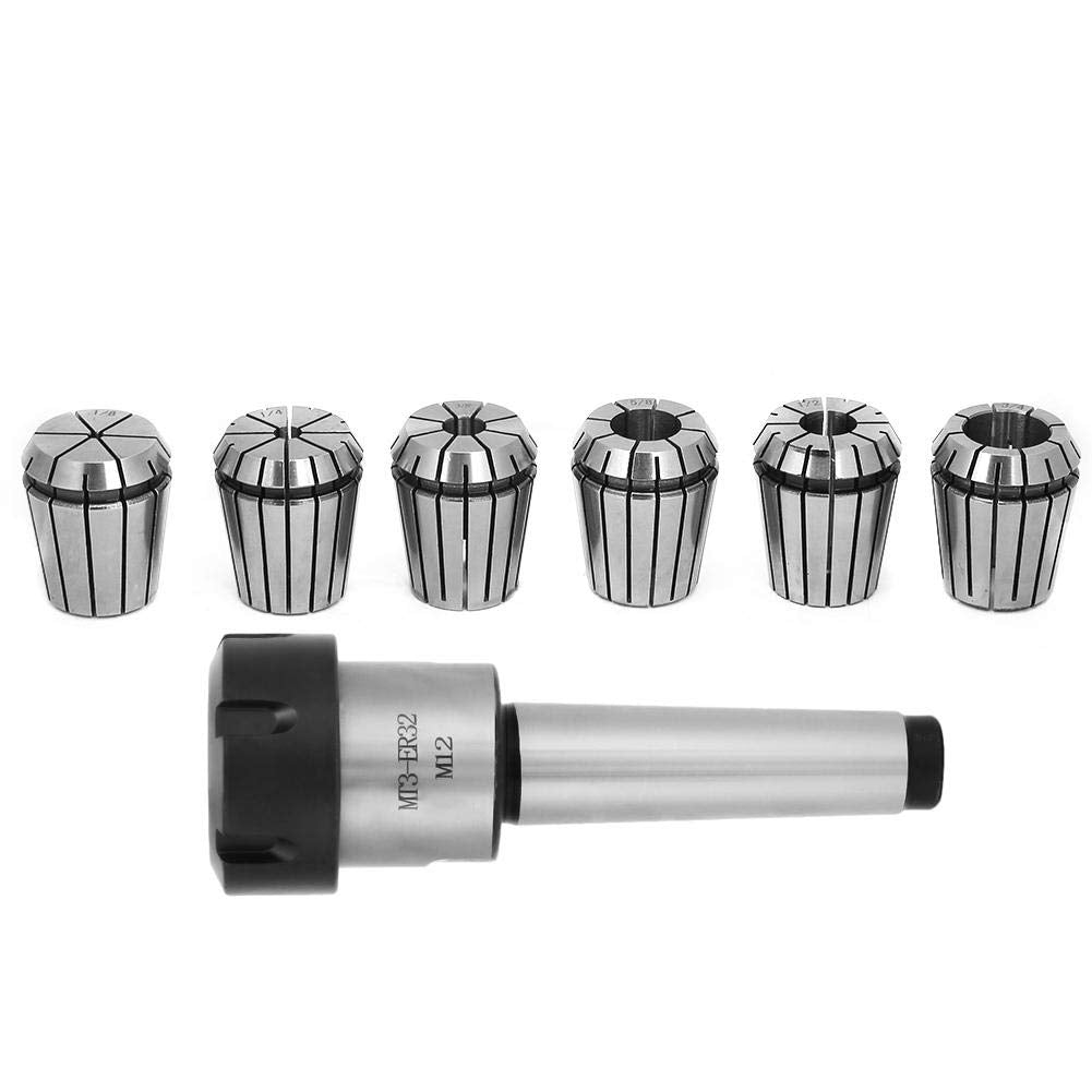 MT3 ER32 M12 Spannzangenfutter, 1 Stück MT3 ER32 M12 Spannzangenfutter Morsekegelhalter + 6 Stück ER