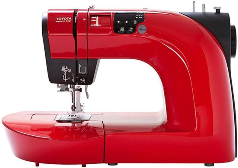 Toyota Oekaki50R Kreativ Freiarm Nähmaschine Oekaki mit 50 Programmen und Freihandstickfunktion, rot