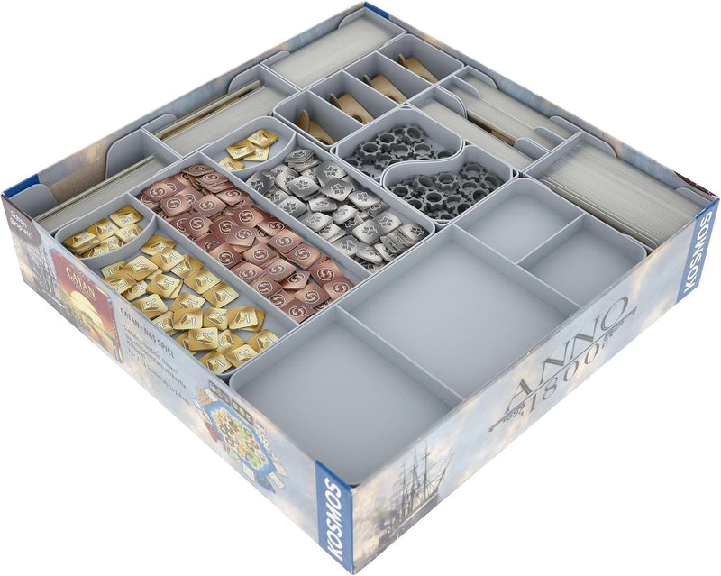 Feldherr Organizer kompatibel mit Anno 1800 + Die Erweiterung - Insert für die Grundspielbox - Leich