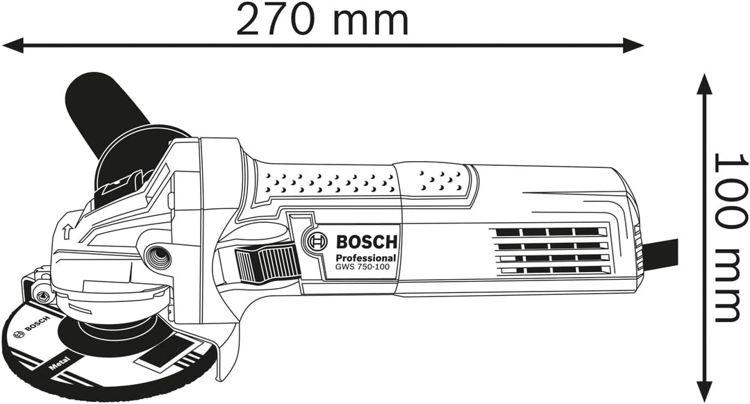 Bosch Professional Winkelschleifer GWS 22-180 J (Leistung 2.200 Watt, inkl.Zusatzhandgriff, Aufnahme