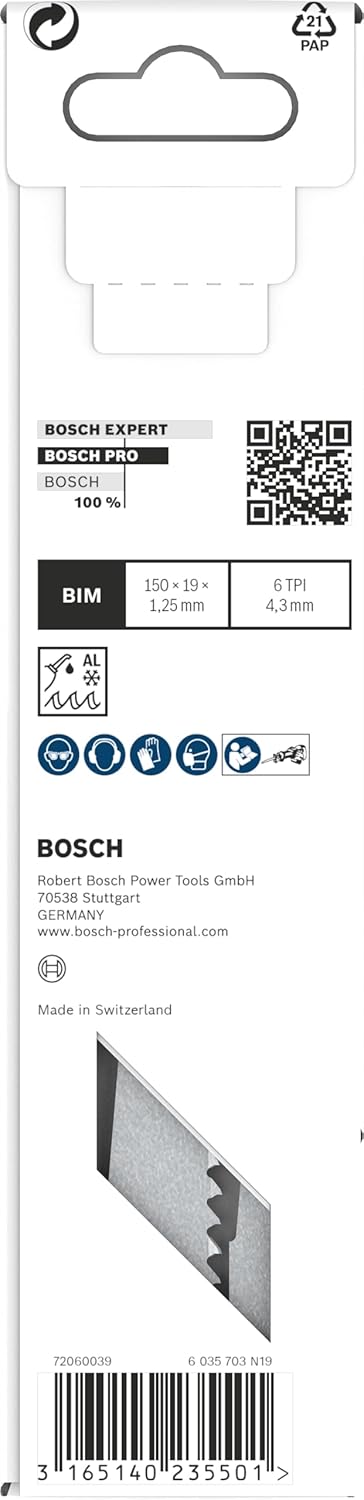 Bosch Professional 25 Stück Säbelsägeblatt S 611 DF Heavy for Wood and Metal (Länge 150 mm, Zubehör