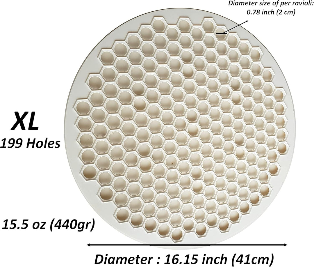 XL Pratic Ravioli-Form - Manti Form Manti Kalibi - Ravioli-Ausstecher - Teigschneidegerät 199 Löcher