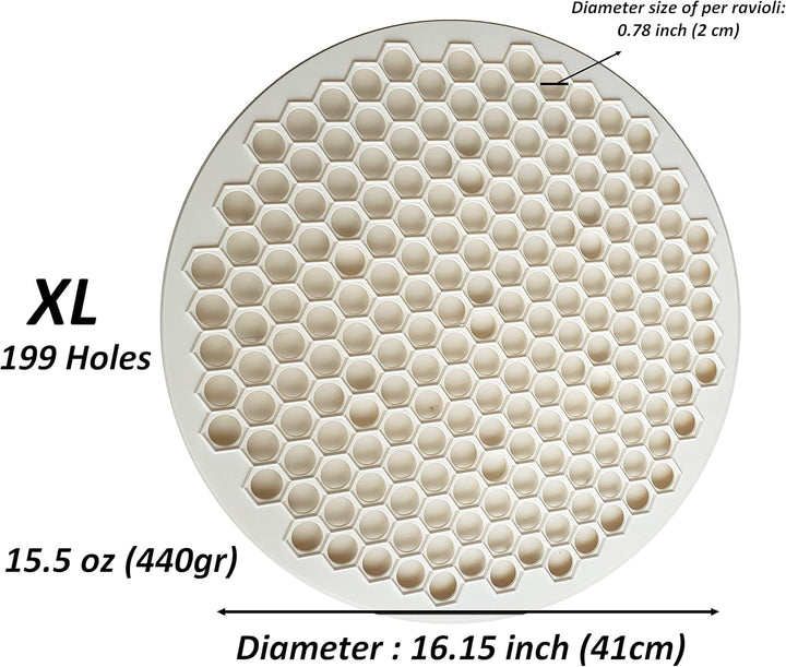 XL Pratic Ravioli-Form - Manti Form Manti Kalibi - Ravioli-Ausstecher - Teigschneidegerät 199 Löcher