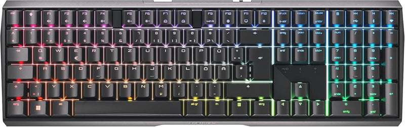 CHERRY MX 3.0S Wireless, kabellose mechanische Gaming-Tastatur mit RGB-Beleuchtung, Deutsches Layout