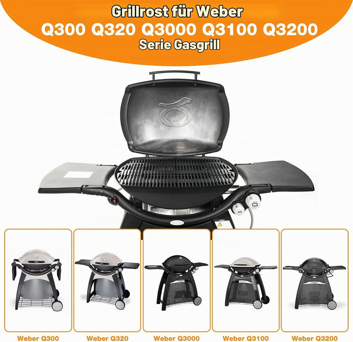 Onlyfire Grillrost Edelstahl,Ersatzrost passend(65.5 * 44.5 cm) für Weber Q300, Q320, Q3000, Q3100,