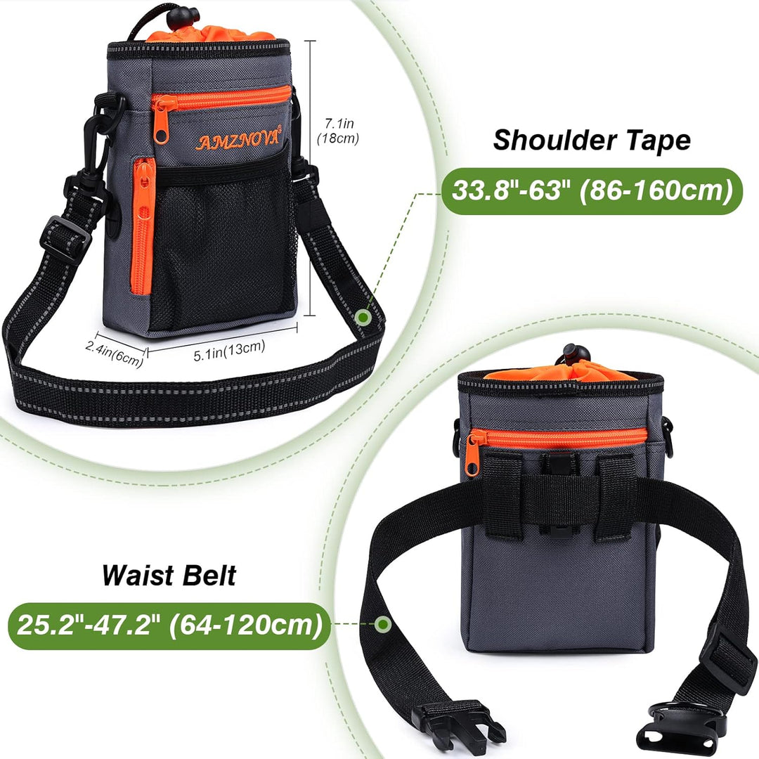 AMZNOVA Futterbeutel Hund Treatkit Leckerlitasche für Hunde, Leckerli Tasche für Hundetraining, Gass