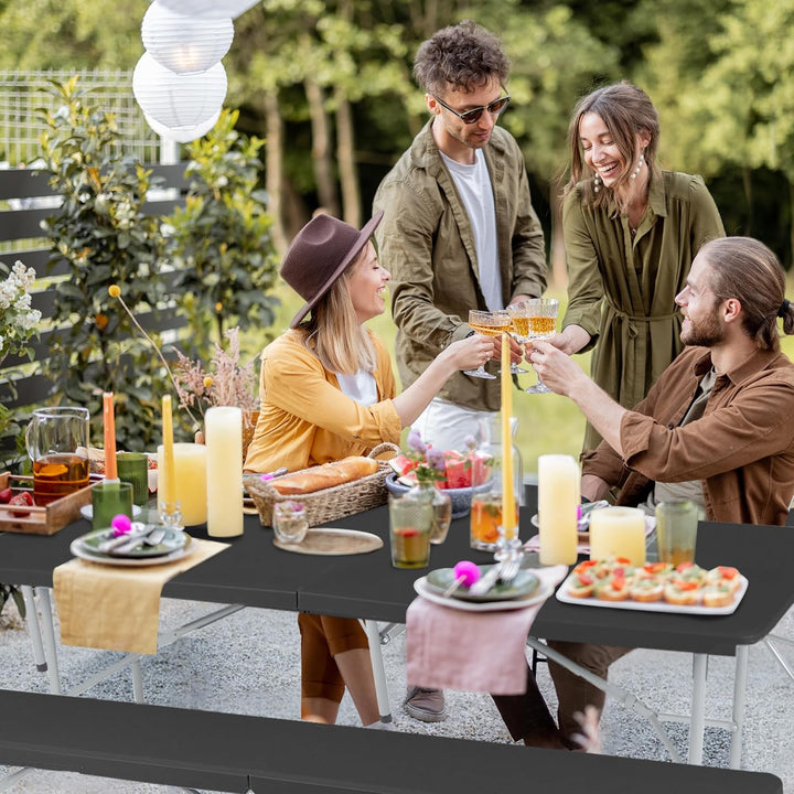 Strattore Bierzeltgarnitur aus Kunststoff 2X Bierbank Klappbank Klapptisch Festzeltgarnitur Bierzelt