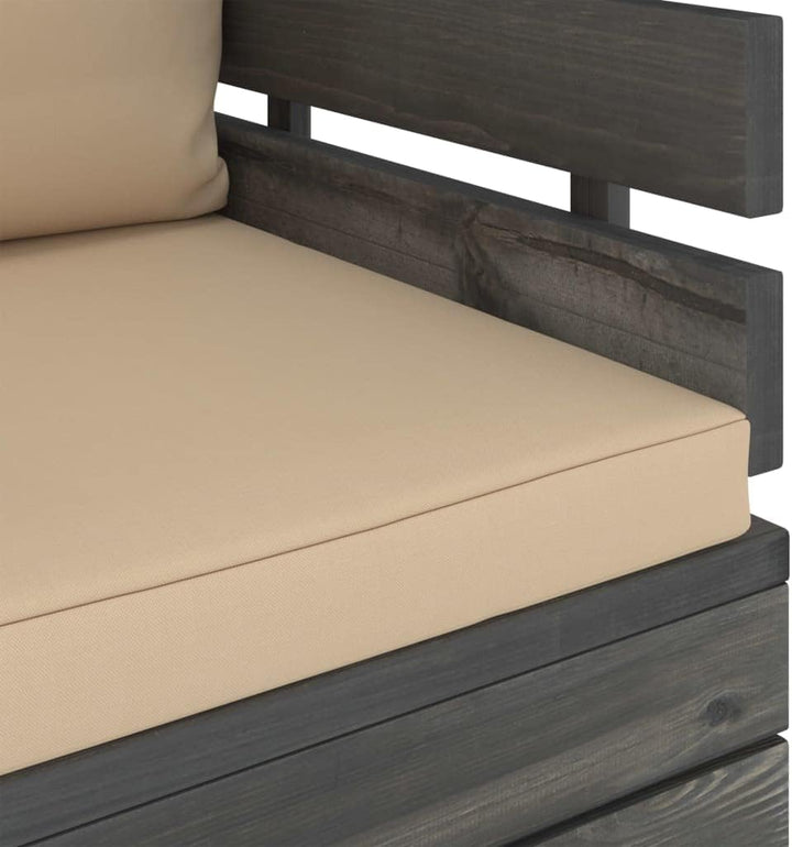 vidaXL Massivholz Gartensessel Loungemöbel Paletten Sessel Gartenmöbel Gartenstuhl Loungesessel mit