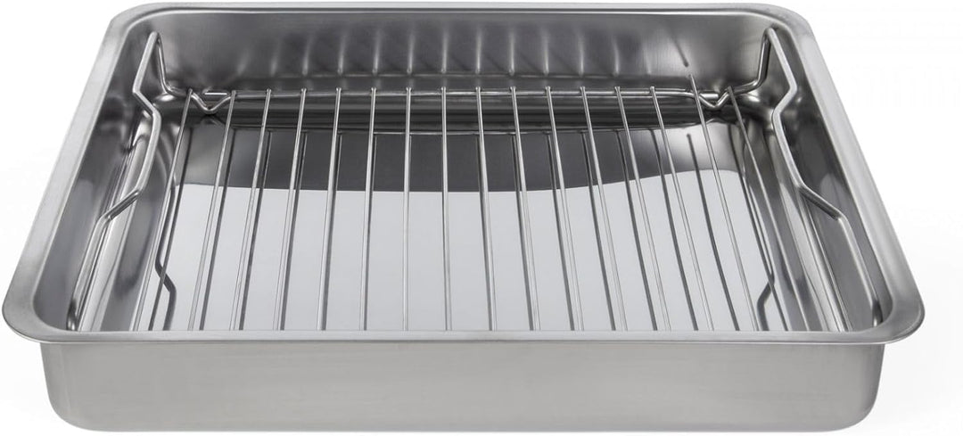IKEA KONCIS Bräter mit Grillrost, Edelstahl - 40x32 cm
