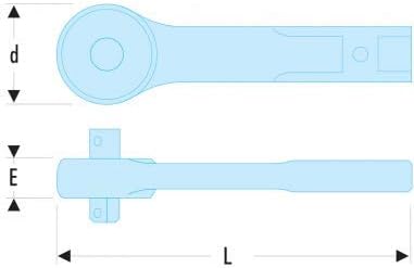 FACOM Antriebsvier Kant1/2 Zoll Länge 57 mm, 1 Stück, S.203E