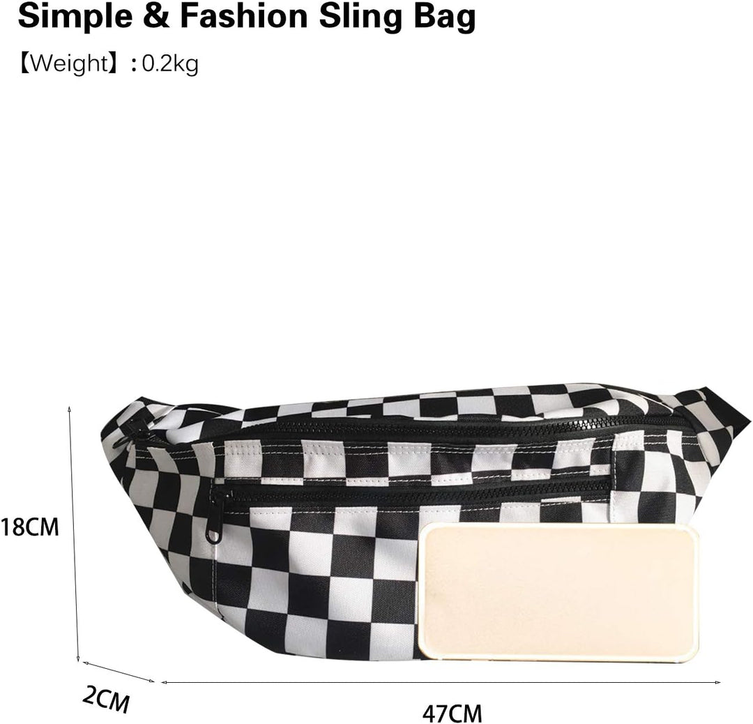 FANDARE Bauchtasche Hüfttasche Brusttasche Gürteltasche Sling Chest Bag für Herren Damen Schultertas